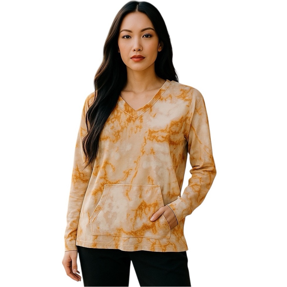 Susan Graver Top Kangaroo Pocket New